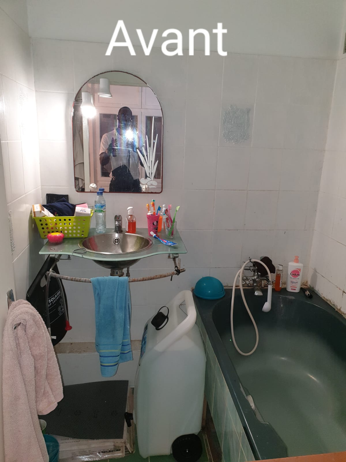 Avant - Transformation baignoire en douche design